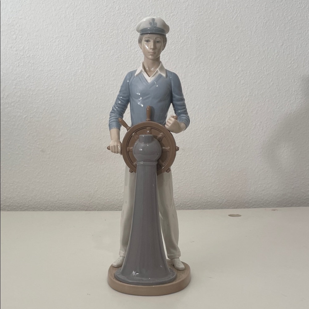 Sailor Sculpture in Blue and Brown